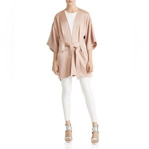 Halston heritage / pink satin  Kimono Wrap S